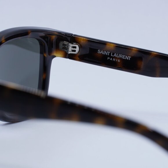 Saint Laurent SL674 003 Sunglasses Havana Square Frame, Grey Lenses - Picture 7 of 12